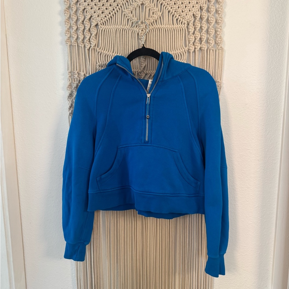 Lululemon Athletica Vibrant Blue Cropped Hoodie